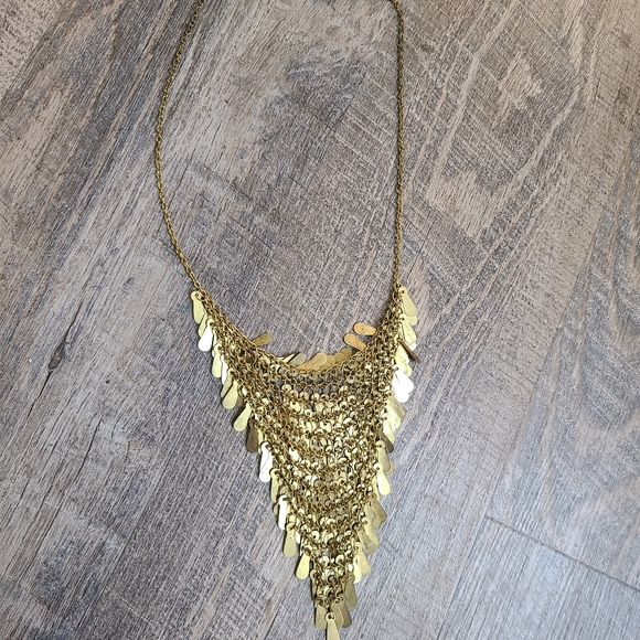 Gold colored Statement Necklace - Picture 2 of 2